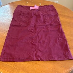 Women's Burgundy Skirt